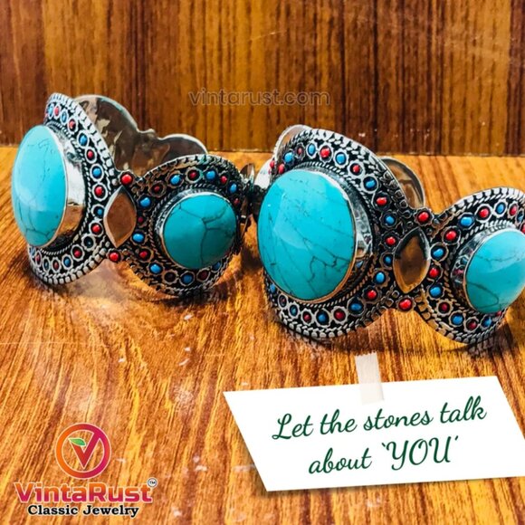 Single Handmade Kuchi Cuff Bracelet: Afghan Tribal Jewelry - Picture 4 of 7